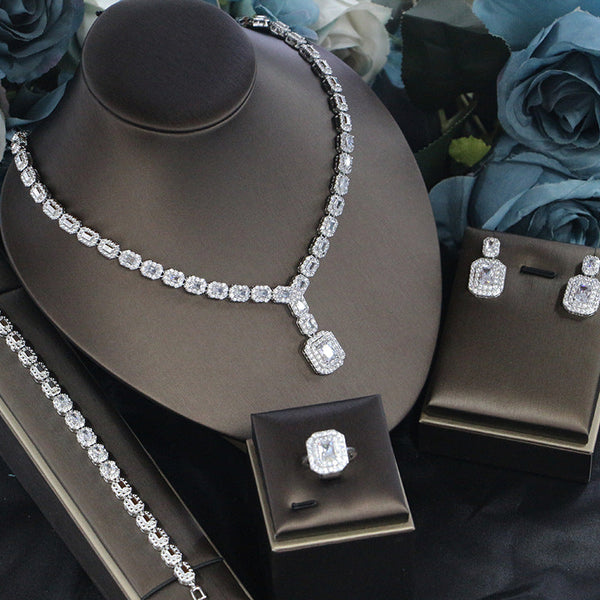 Ladies' Banquet Party Jewelry Four-Piece Set